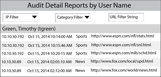 User Audit Detail Reports