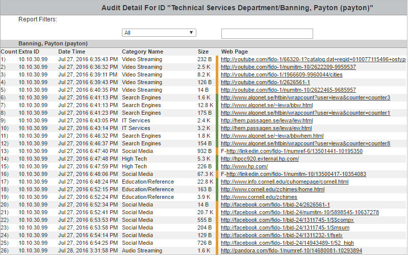 Cyfin CyBlock Reporting User Audit Report