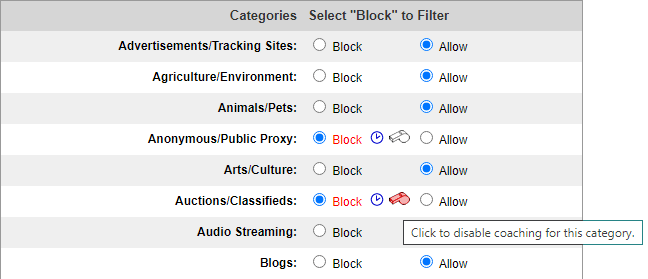 Web Content Filtering