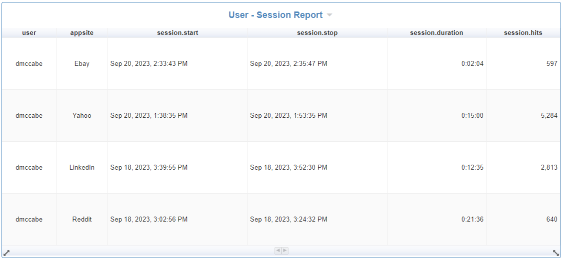 CyBlock Mini Appliance User Session Audit